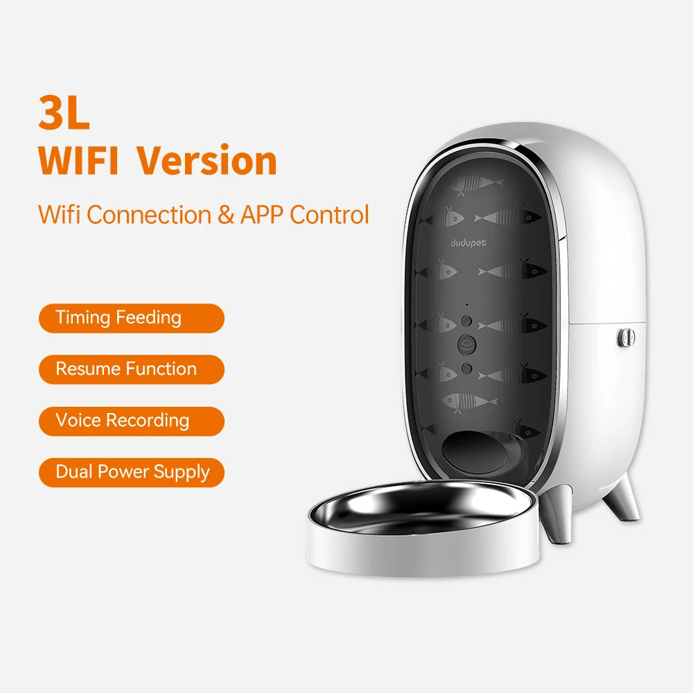 Smart Pet Feeder Supplier 3L Programable Dry Food Dispenser Automatic Cat Dog Feeder