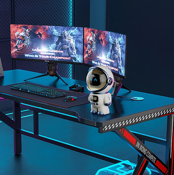 Astronaut LED Night Light Bluetooth Speaker with FM Radio – Portable Music Lamp