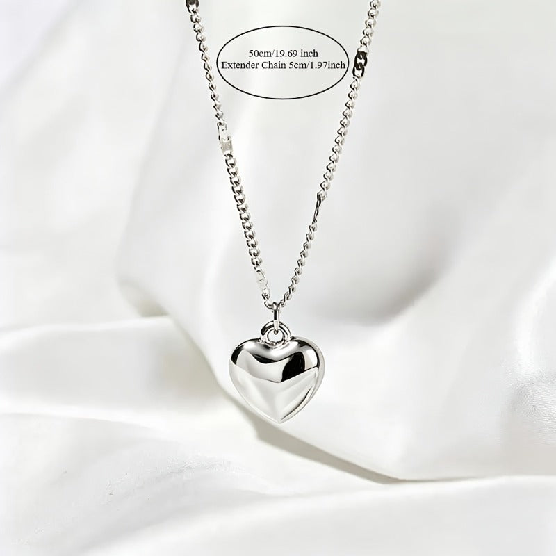 Elegant Golden Heart Necklace for Women – Hypoallergenic Stainless Steel Pendant