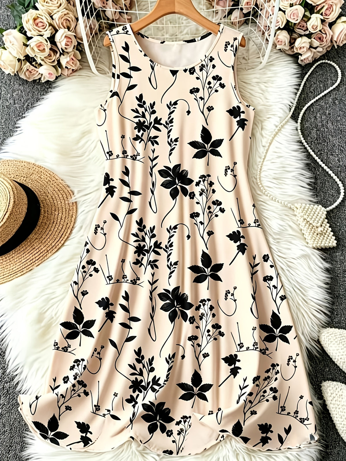 SummerWomen's Floral Print Elegant Tank Nightdress